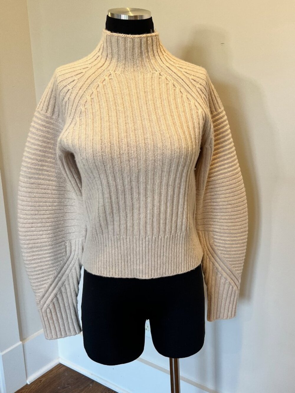 Rag & Bone Oakes mock neck sweater sz S in cream